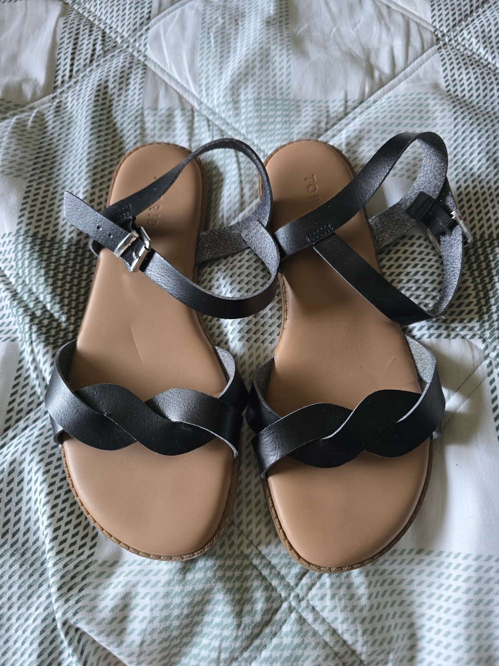 Black & Tan Women's Braided Strap Torrid Sandals